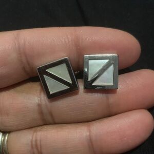 Mother of Pearl and Silver Cufflinks